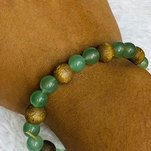 Beaded Jade Stretch Bracelet